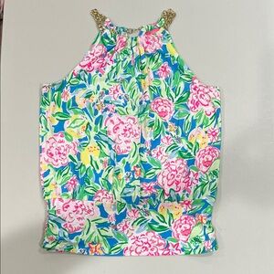 Lilly Pulitzer Floral Tank Top - Pink, Green, Blue